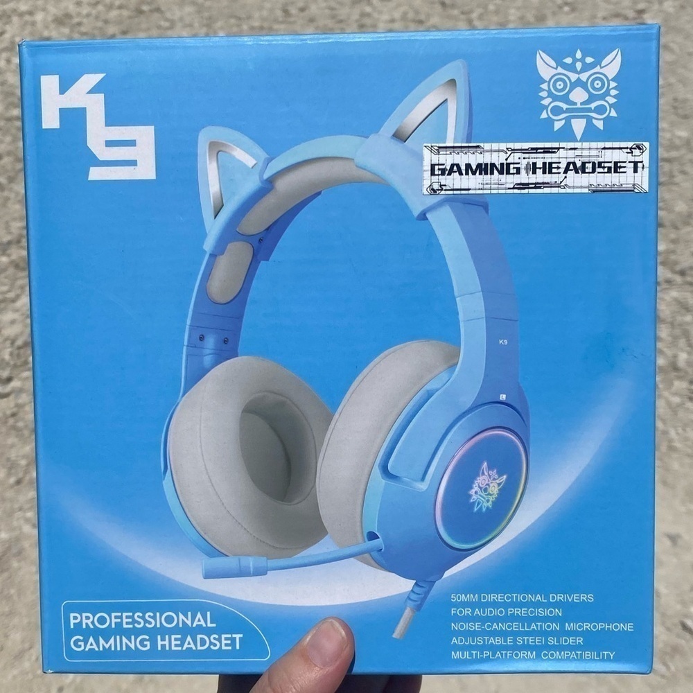 K19 Professional Gaming Headphones. Blue